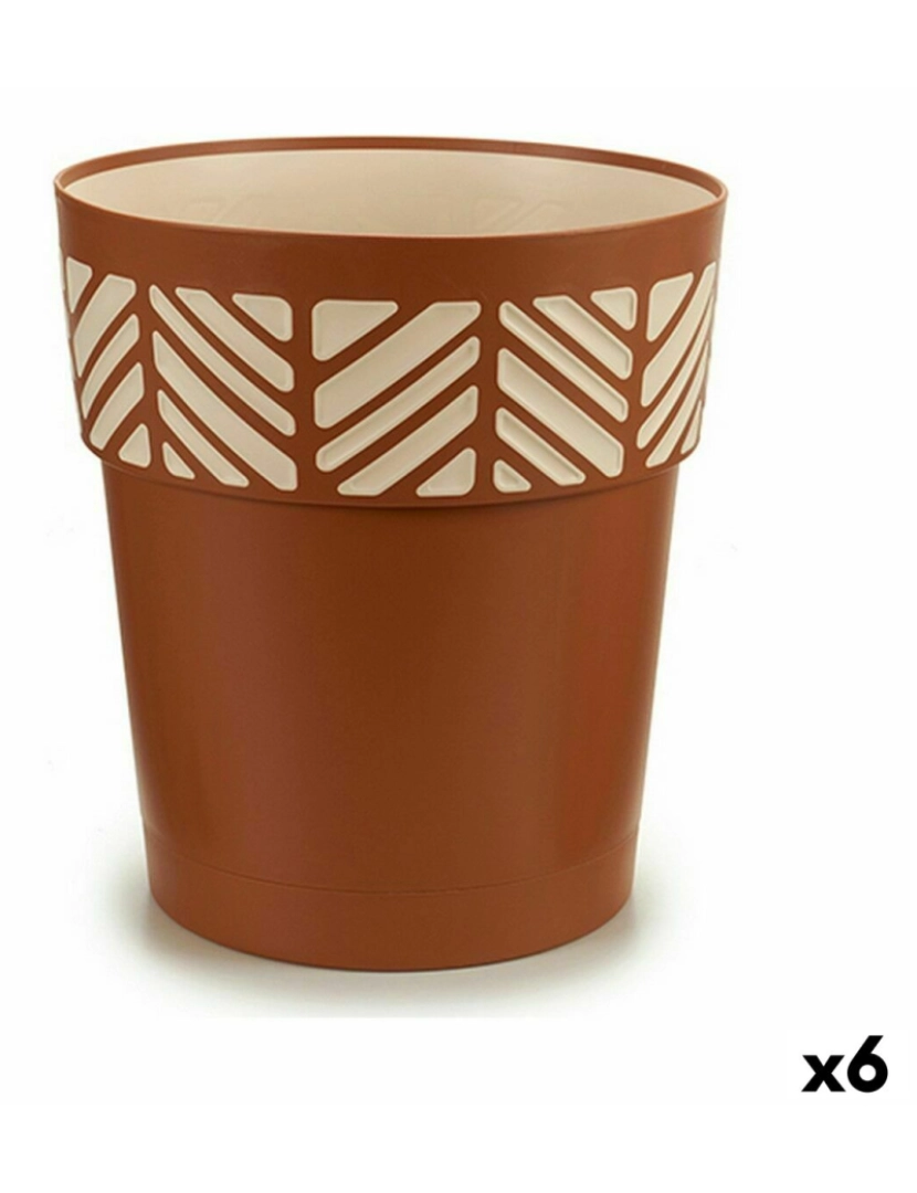 Stefanplast - Vaso Autoirrigável Stefanplast Orfeo Terracota Plástico 29 x 29 x 29 cm (6 Unidades)