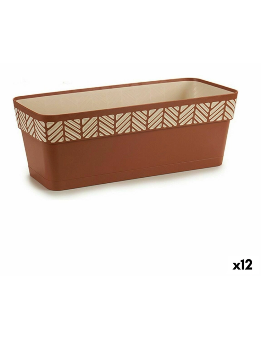 Stefanplast - Floreira Autoirrigável Stefanplast Orfeo Terracota Plástico 18 x 17 x 49 cm (12 Unidades)