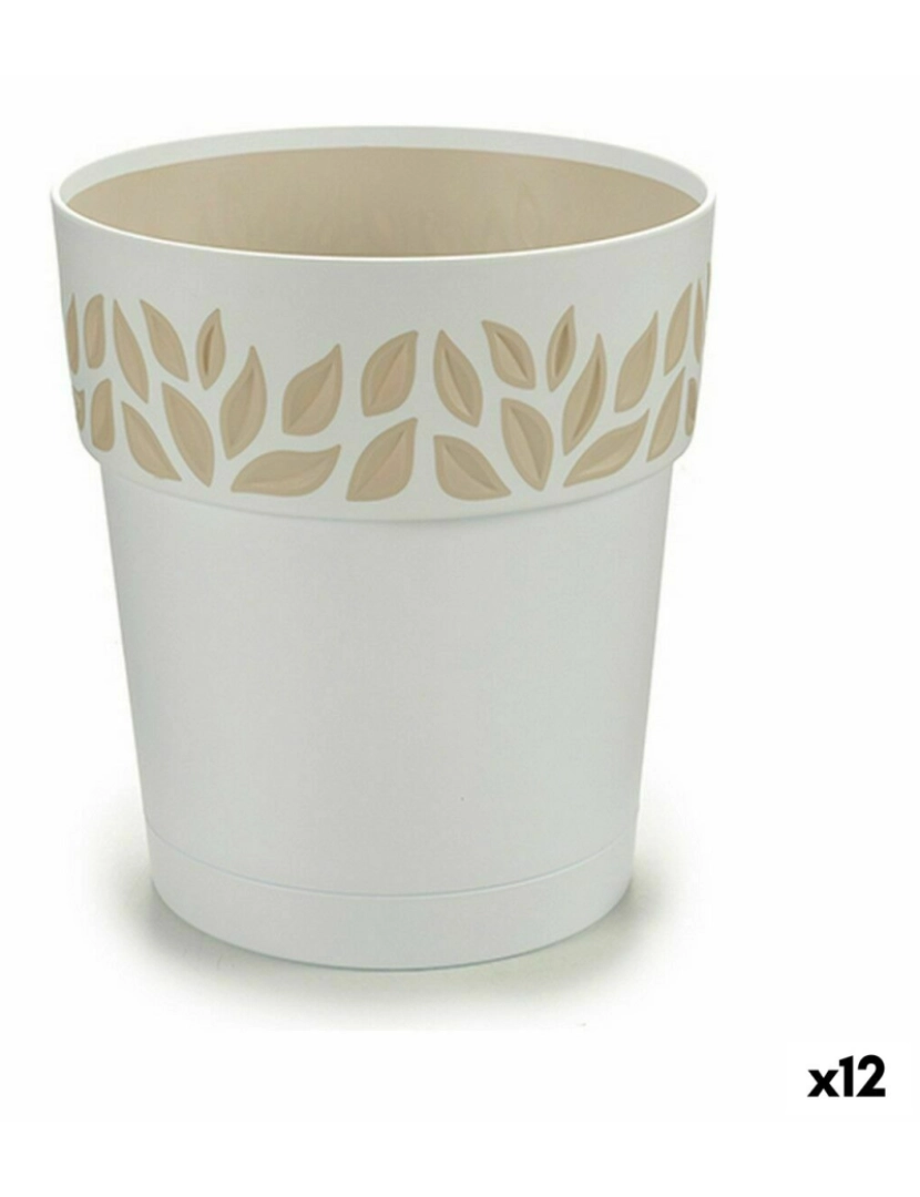 imagem de Vaso Autoirrigável Stefanplast Cloe Branco Plástico 15 x 15 x 15 cm (12 Unidades)1