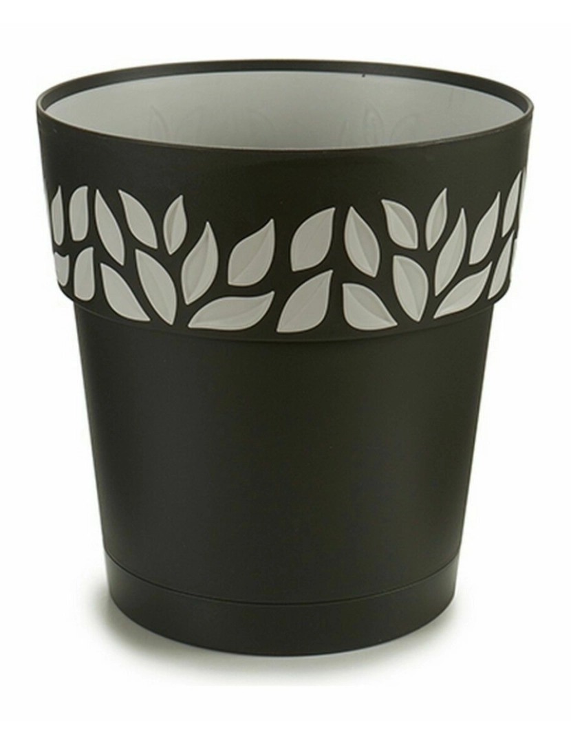 imagem de Vaso Autoirrigável Stefanplast Cloe Antracite Plástico 25 x 25 x 25 cm (6 Unidades)2