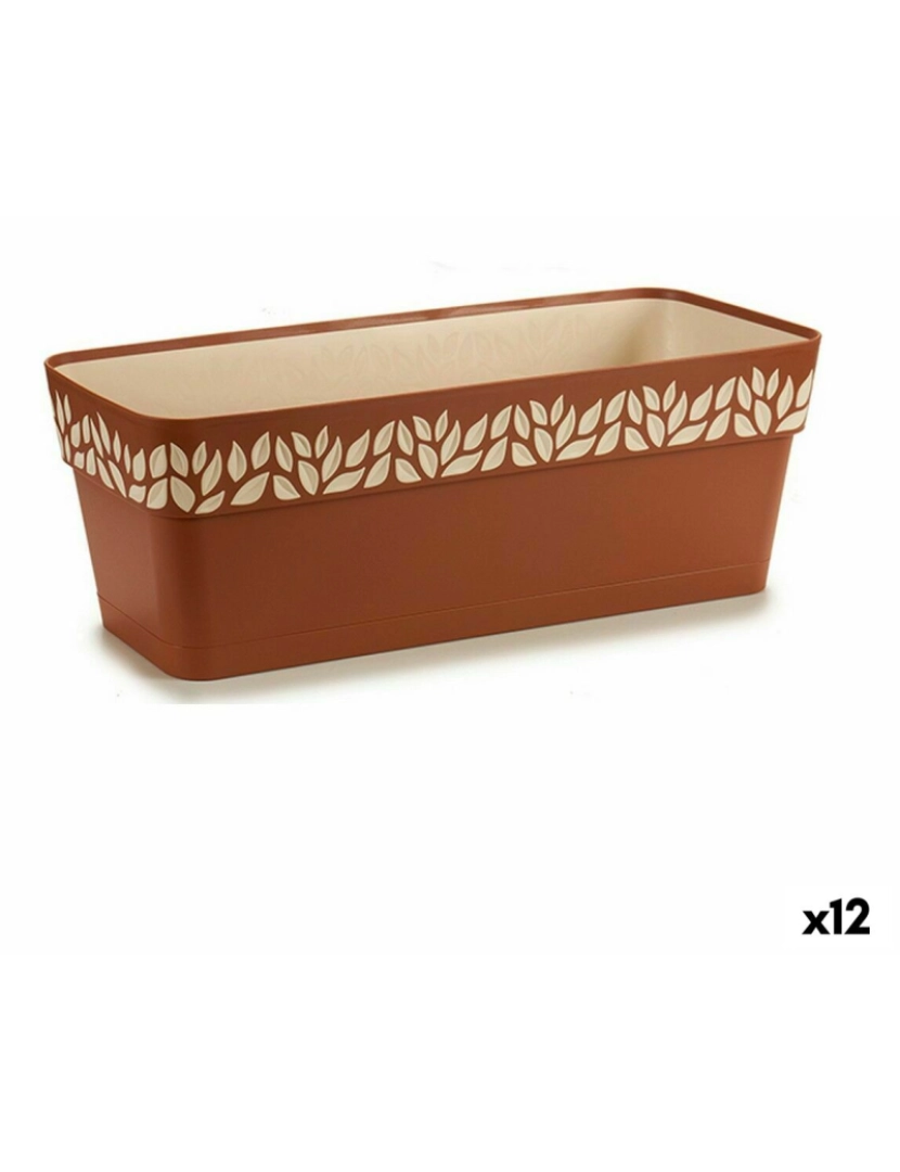 imagem de Floreira Autoirrigável Stefanplast Cloe Terracota Plástico 17,5 x 17 x 49,5 cm (12 Unidades)1