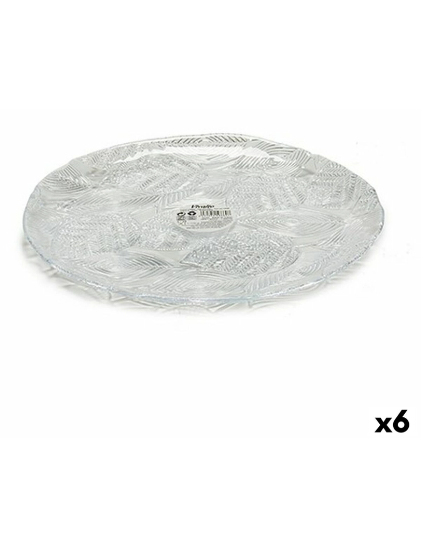 Vivalto - Prato de Jantar Tirolo Transparente Vidro 27,5 x 1,7 x 27,5 cm (6 Unidades)