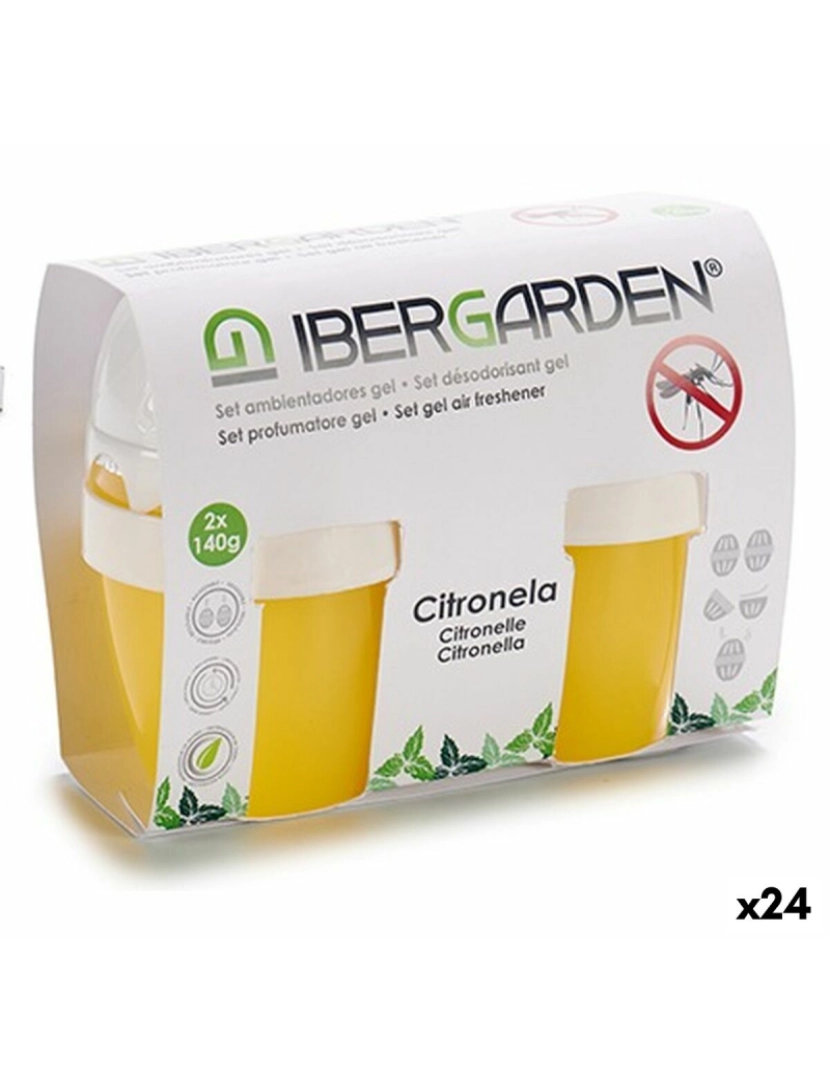 Ibergarden - Conjunto de Ambientadores Gel Citronela (24 Unidades)