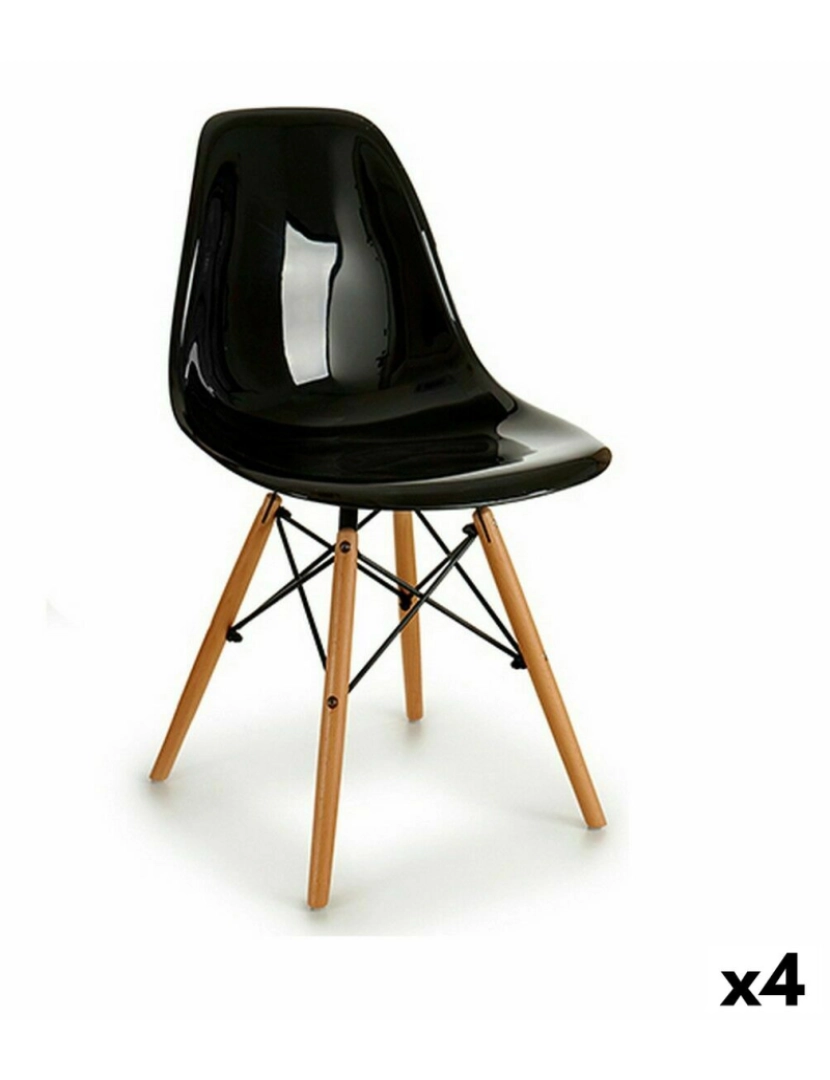 Gift Decor - Cadeira de Sala de Jantar Kirk Preto 53 x 82 x 47 cm (4 Unidades)