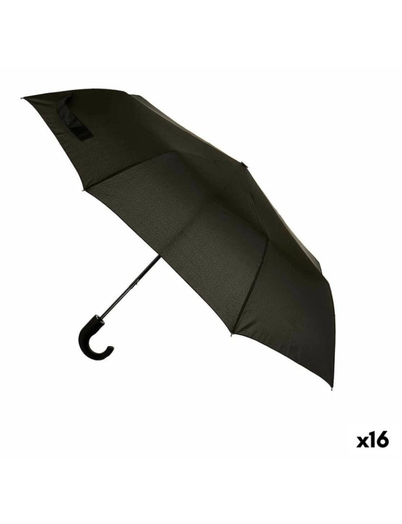 Bigbuy Home - Guarda-Chuva Preto Metal Tecido 100 x 100 x 62 cm (16 Unidades)