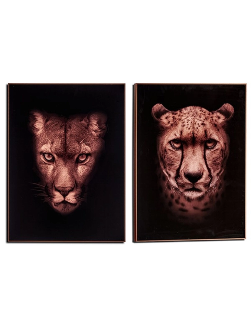 imagem de Pintura Leopardo Aglomerado 61,5 x 3 x 81,5 cm (2 Unidades)2