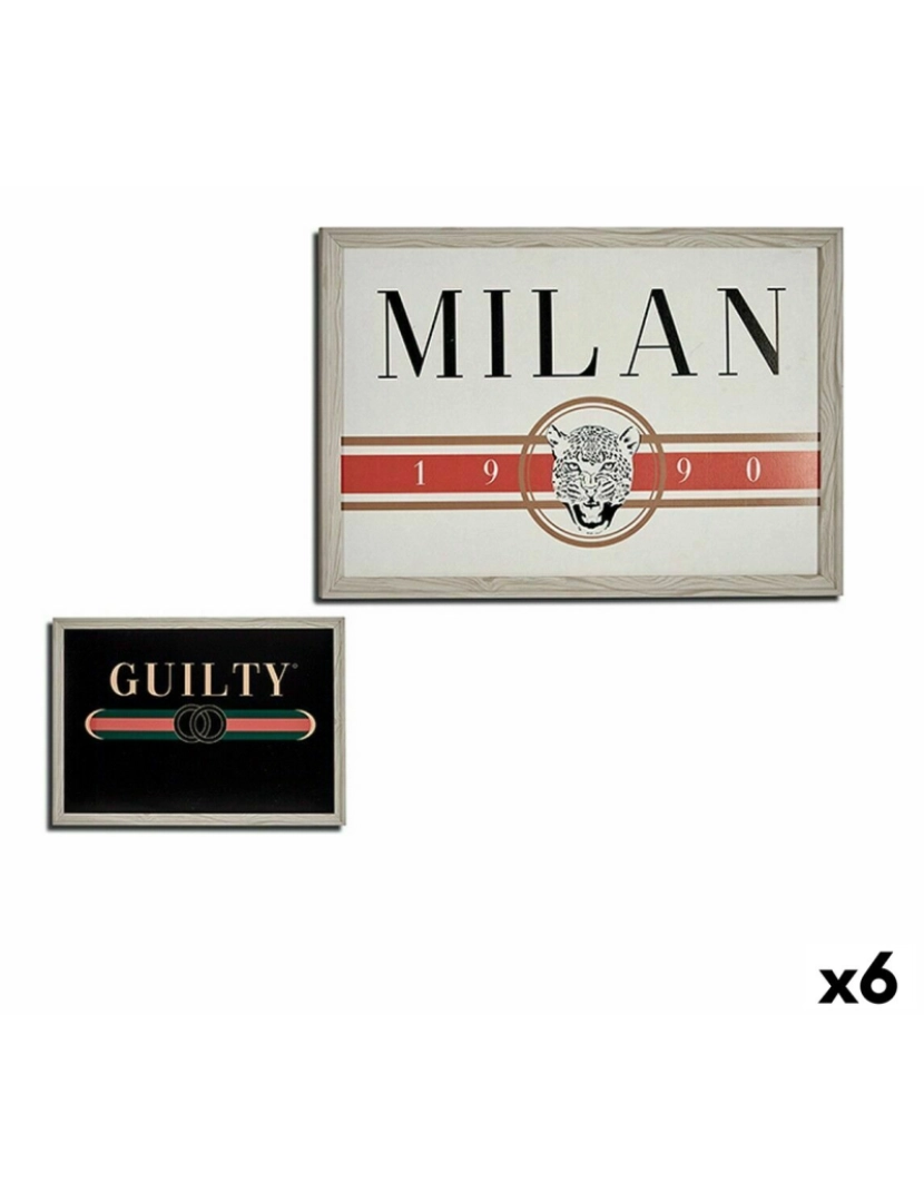 Gift Decor - Pintura GUILTY MILAN Aglomerado 46 x 2 x 66 cm (6 Unidades)