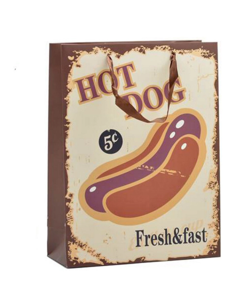 imagem de Mala de Papel Hotdog & Coffee 10 x 33 x 25,5 cm (12 Unidades)2