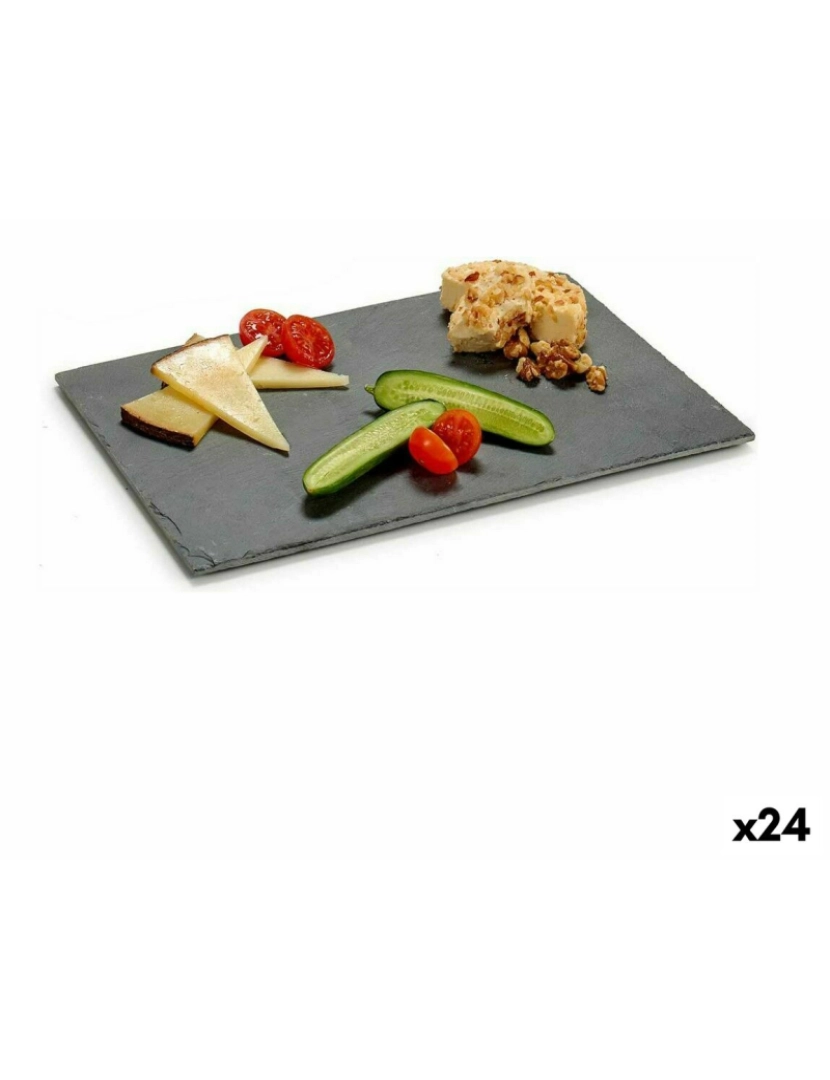 Kinvara - bandeja de aperitivos Preto Ardósia 30 x 0,5 x 20 cm (24 Unidades)