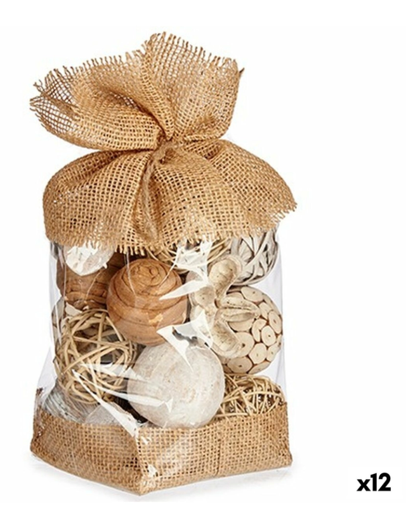 Gift Decor - Bola decorativa Branco Castanho 13 x 29 x 13 cm (12 Unidades)