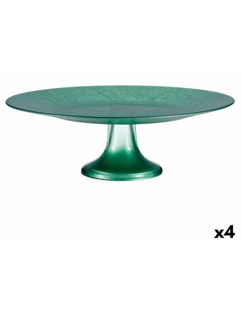 Vivalto - Tarteira Verde Vidro 32,5 x 10,5 x 32,5 cm (4 Unidades)