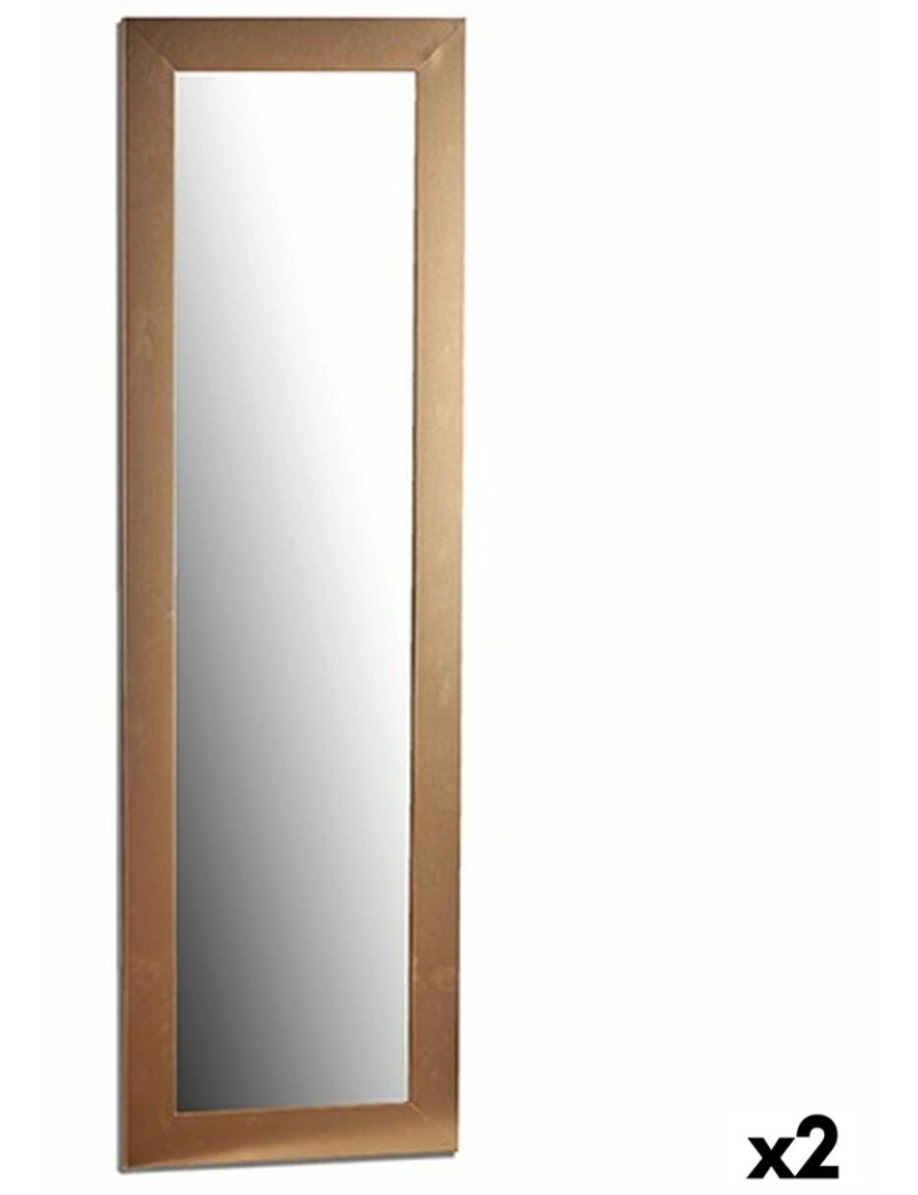 imagem de Espelho de parede 41 x 131 x 1,5 cm Dourado Madeira Vidro (2 Unidades)1