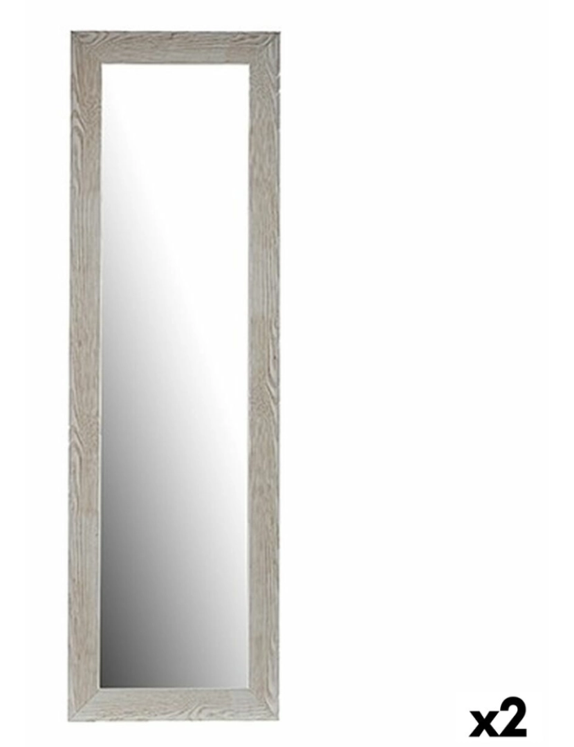 imagem de Espelho de parede Branco Madeira Vidro 45,5 x 135,5 x 2 cm (2 Unidades)1