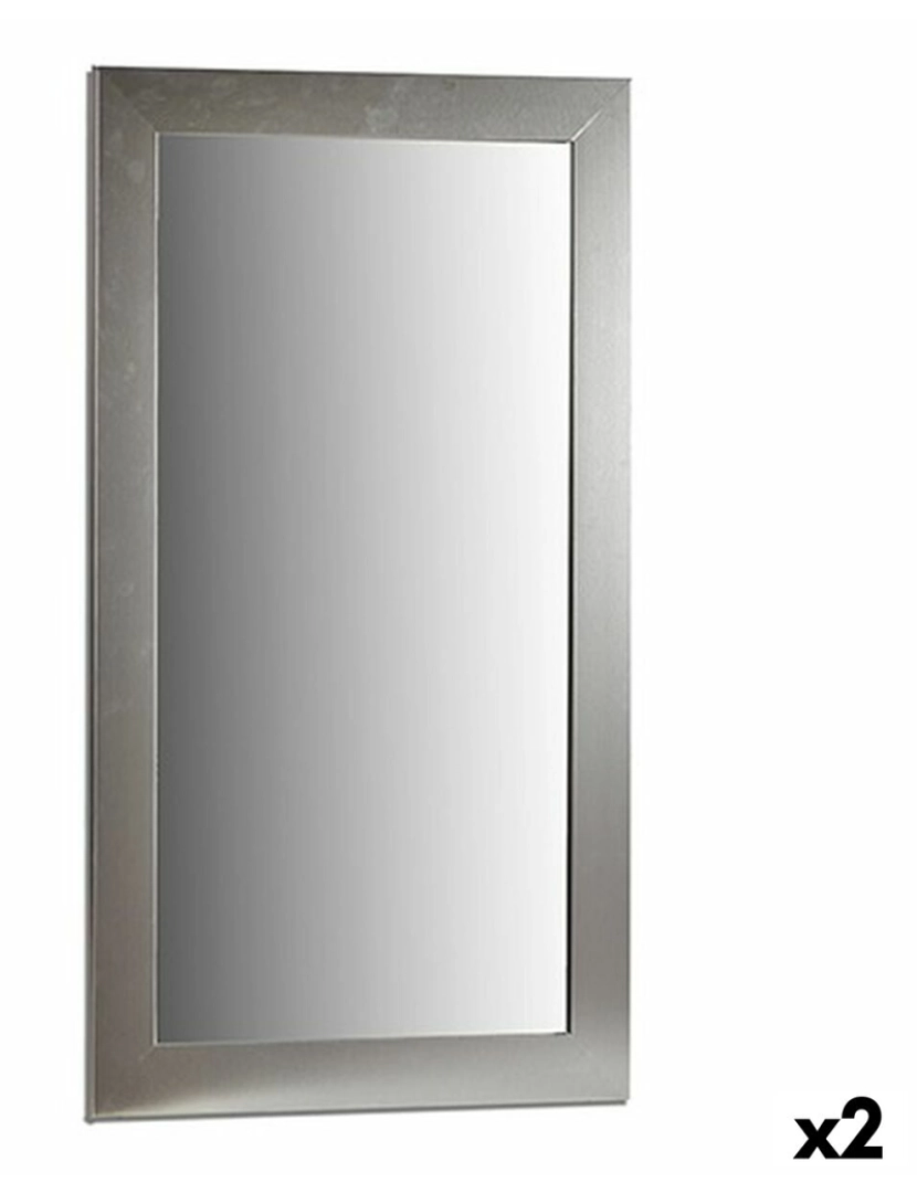 imagem de Espelho de parede Prateado Madeira Vidro 64,5 x 1,5 x 84,5 cm (2 Unidades)1