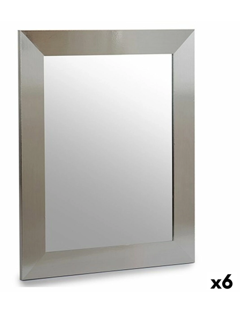 Gift Decor - Espelho de parede Prateado Madeira Cristal 39 x 1,5 x 49 cm (6 Unidades)
