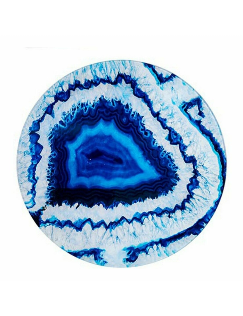 imagem de Mesa de apoio Mármore Azul Preto Cristal 40 x 41,5 x 40 cm (4 Unidades)3