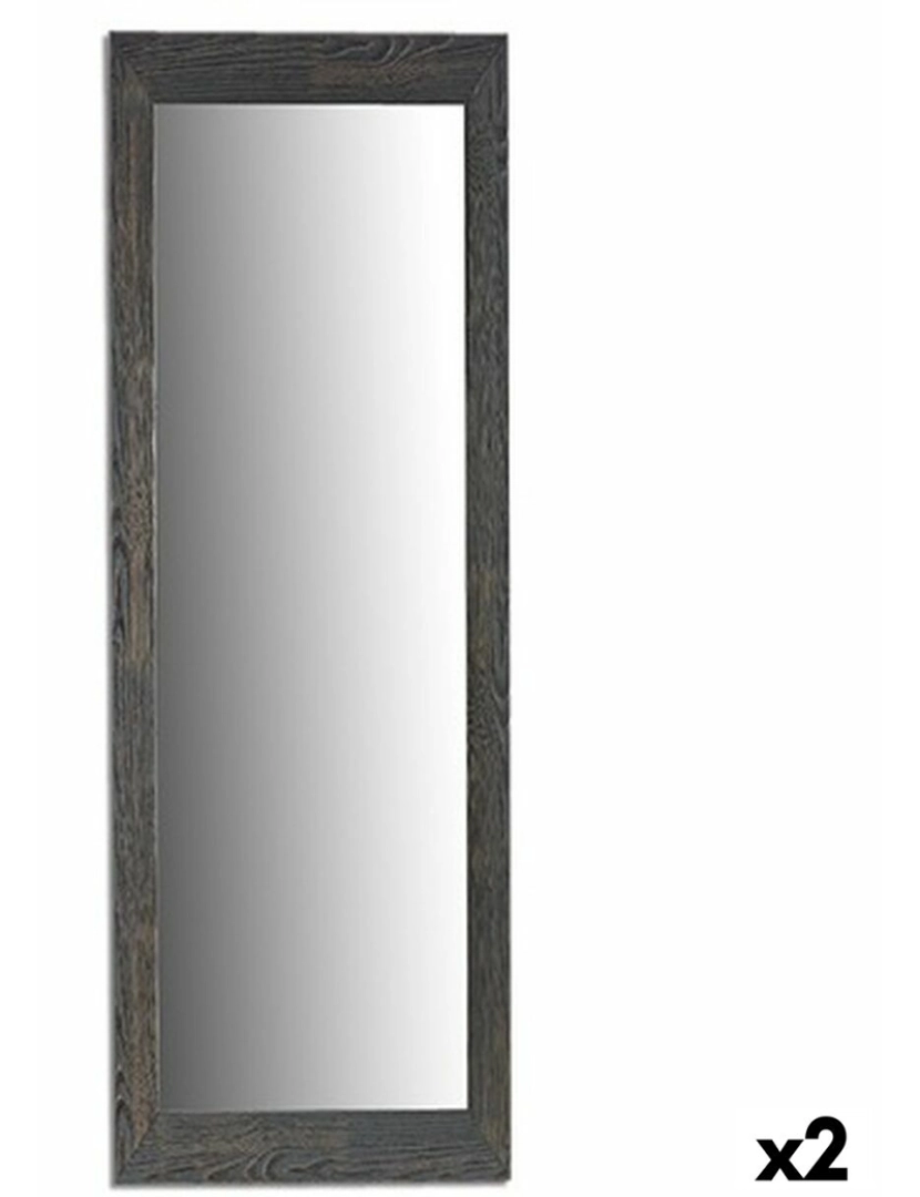 imagem de Espelho de parede Cinzento Madeira Vidro 53,5 x 155,5 x 1,5 cm (2 Unidades)1