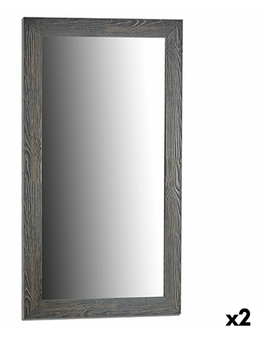 imagem de Espelho de parede Cinzento Madeira Vidro 75,5 x 135,5 x 1,5 cm (2 Unidades)1