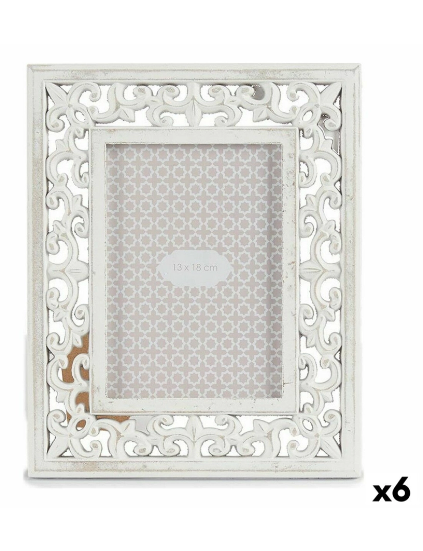 Gift Decor - Moldura de Fotos Madeira Branco 22 x 27 x 1 cm (6 Unidades)