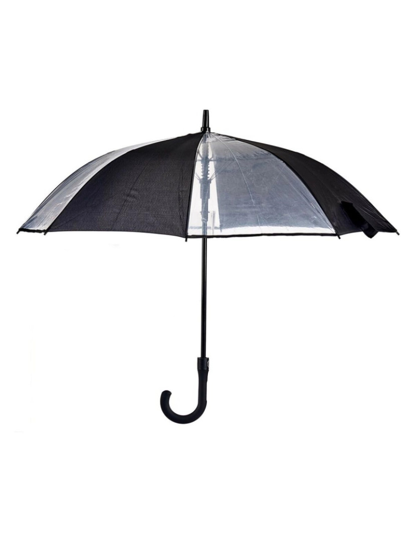 imagem de Guarda-Chuva Preto Transparente Metal Tecido 96 x 96 x 84,5 cm (24 Unidades)2