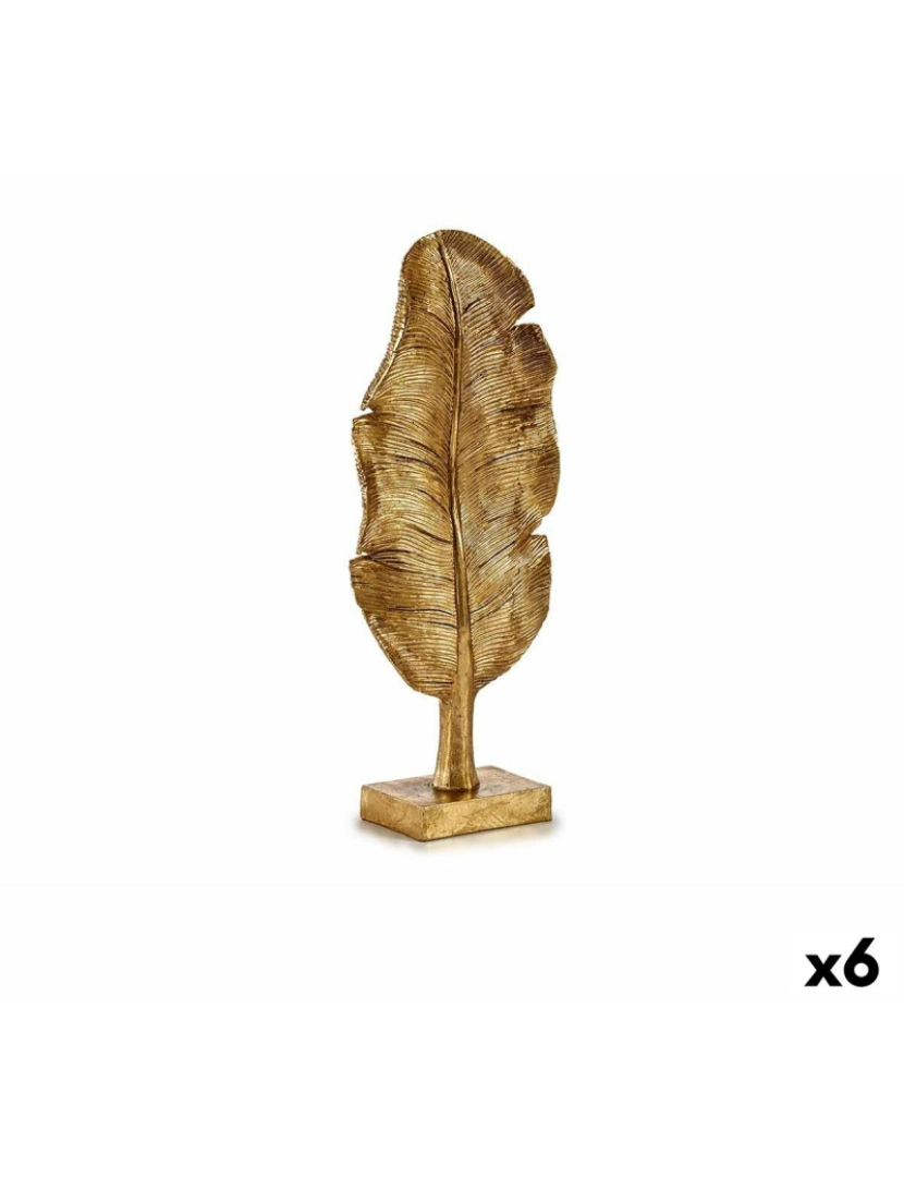 Gift Decor - Figura Decorativa Folha de planta Dourado 8 x 43,5 x 17 cm (6 Unidades)