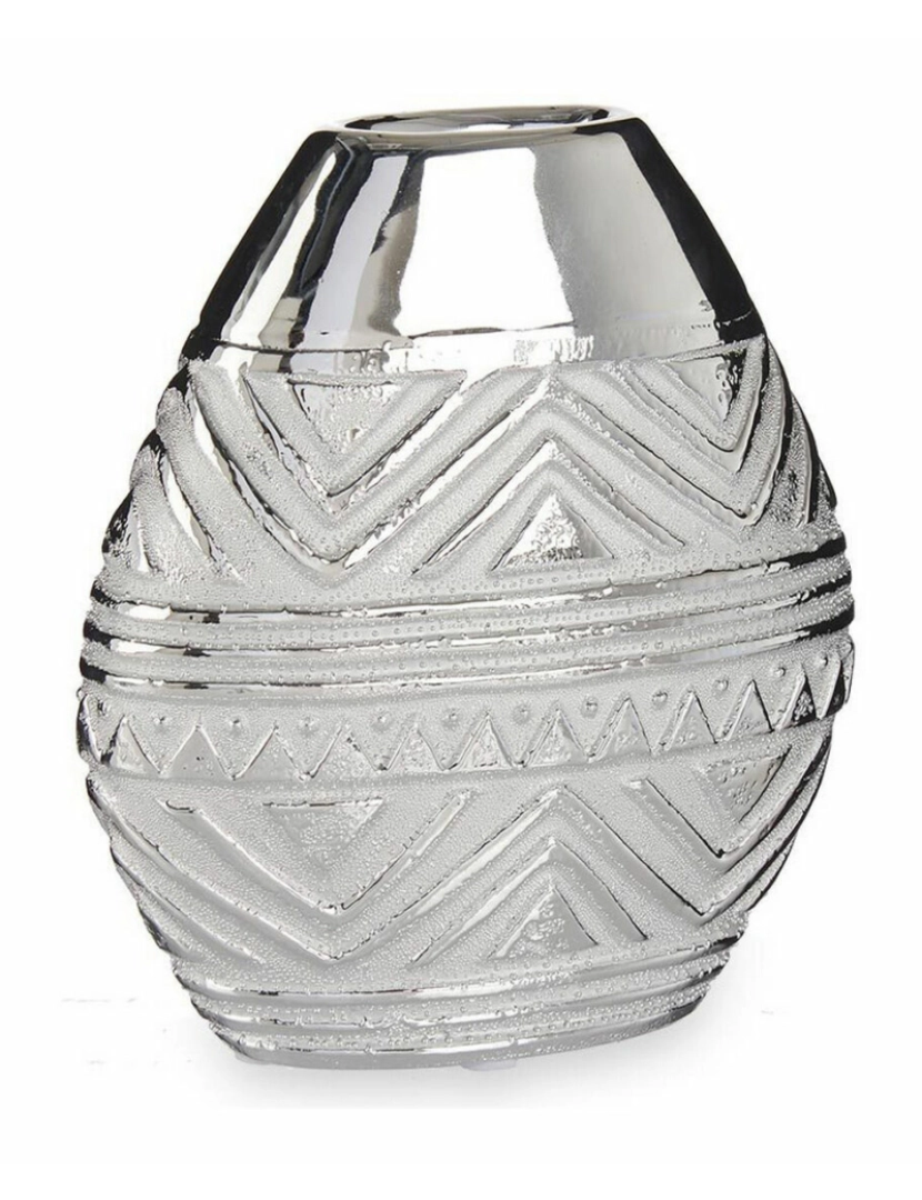 imagem de Vaso Largura do produto Prateado Cerâmica 8 x 19,5 x 17,5 cm (6 Unidades)2