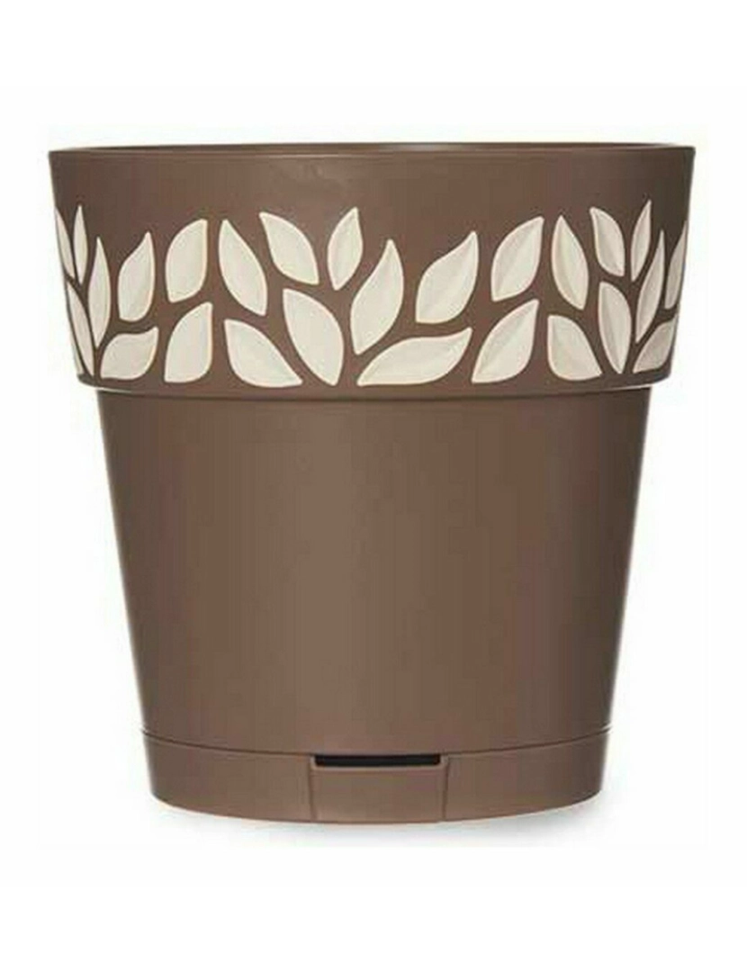 imagem de Vaso Autoirrigável Stefanplast Cloe Castanho Plástico 15 x 15 x 15 cm (12 Unidades)3