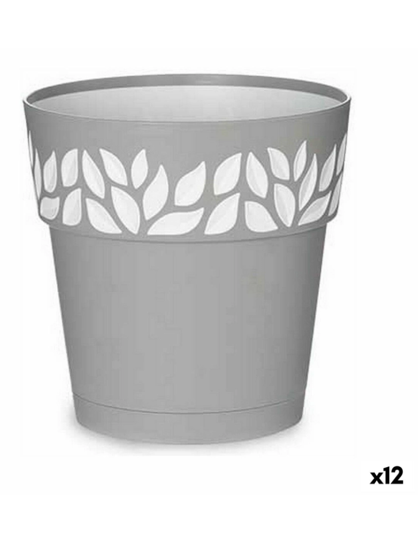 Stefanplast - Vaso Autoirrigável Stefanplast Cloe Cinzento Plástico 19 x 19 x 19 cm (12 Unidades)