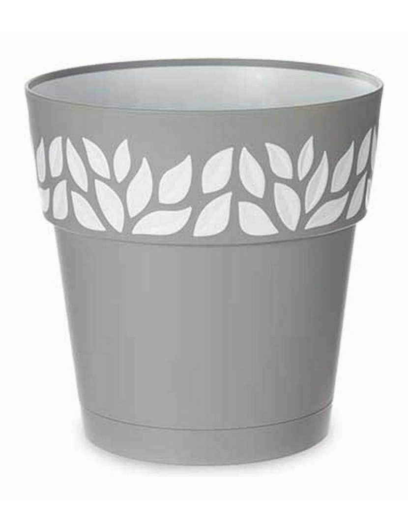 imagem de Vaso Autoirrigável Stefanplast Cloe Cinzento Plástico 25 x 25 x 25 cm (6 Unidades)2