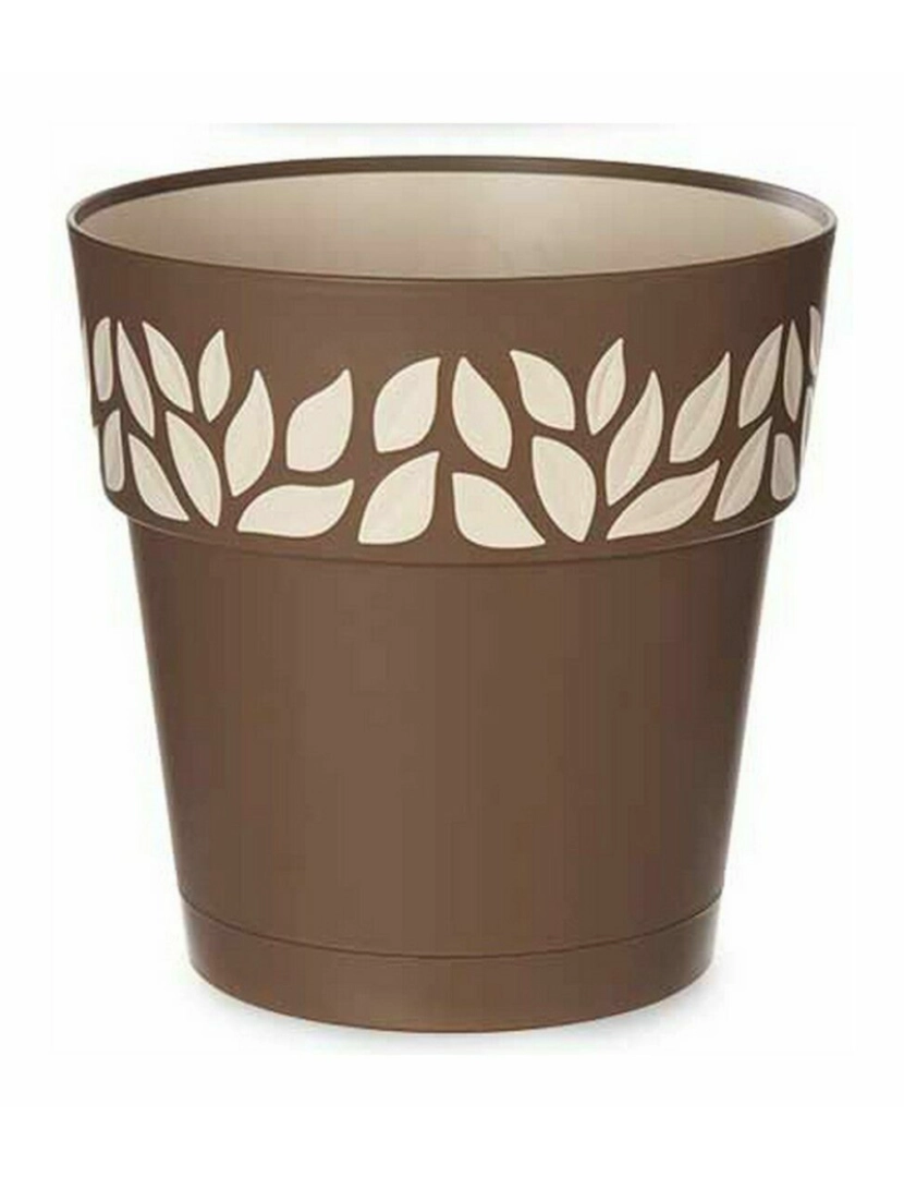 imagem de Vaso Autoirrigável Stefanplast Cloe Castanho Plástico 25 x 25 x 25 cm (6 Unidades)2