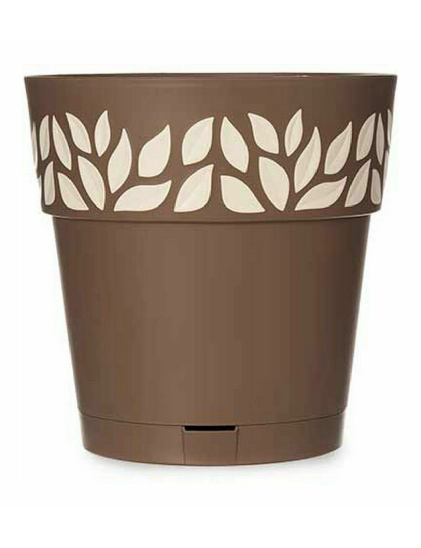 imagem de Vaso Autoirrigável Stefanplast Cloe Castanho Plástico 25 x 25 x 25 cm (6 Unidades)3