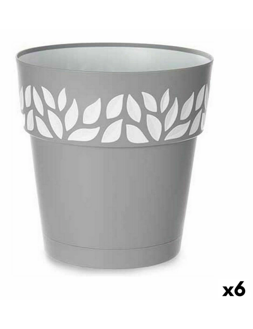Stefanplast - Vaso Autoirrigável Stefanplast Cloe Cinzento Plástico 29 x 29 x 29 cm (6 Unidades)
