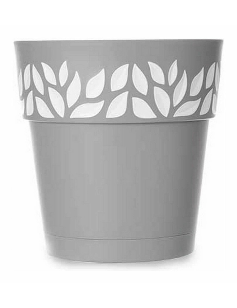 imagem de Vaso Autoirrigável Stefanplast Cloe Cinzento Plástico 29 x 29 x 29 cm (6 Unidades)3