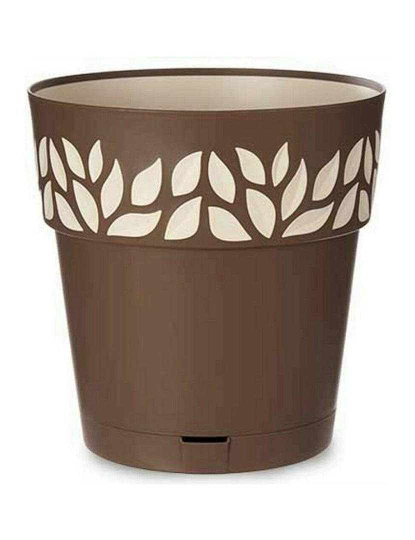 imagem de Vaso Autoirrigável Stefanplast Cloe Castanho Plástico 29 x 29 x 29 cm (6 Unidades)2