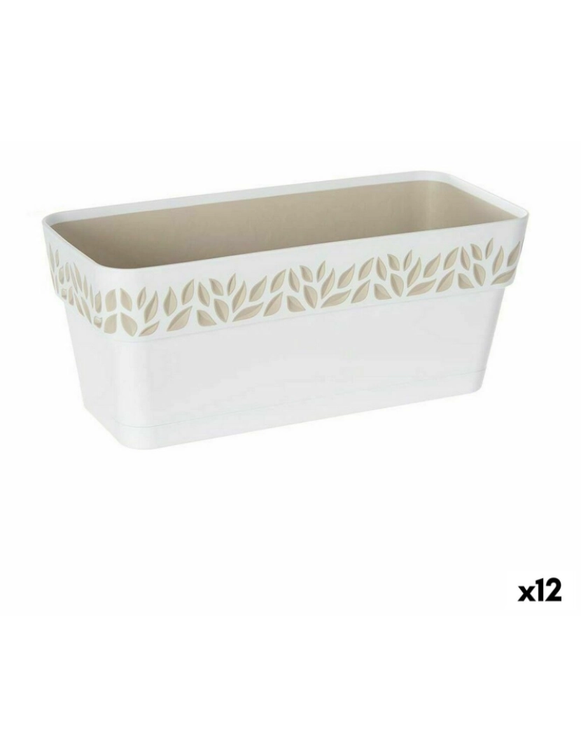 imagem de Floreira Autoirrigável Stefanplast Cloe Branco Plástico 13,3 x 12,3 x 29,3 cm (12 Unidades)1