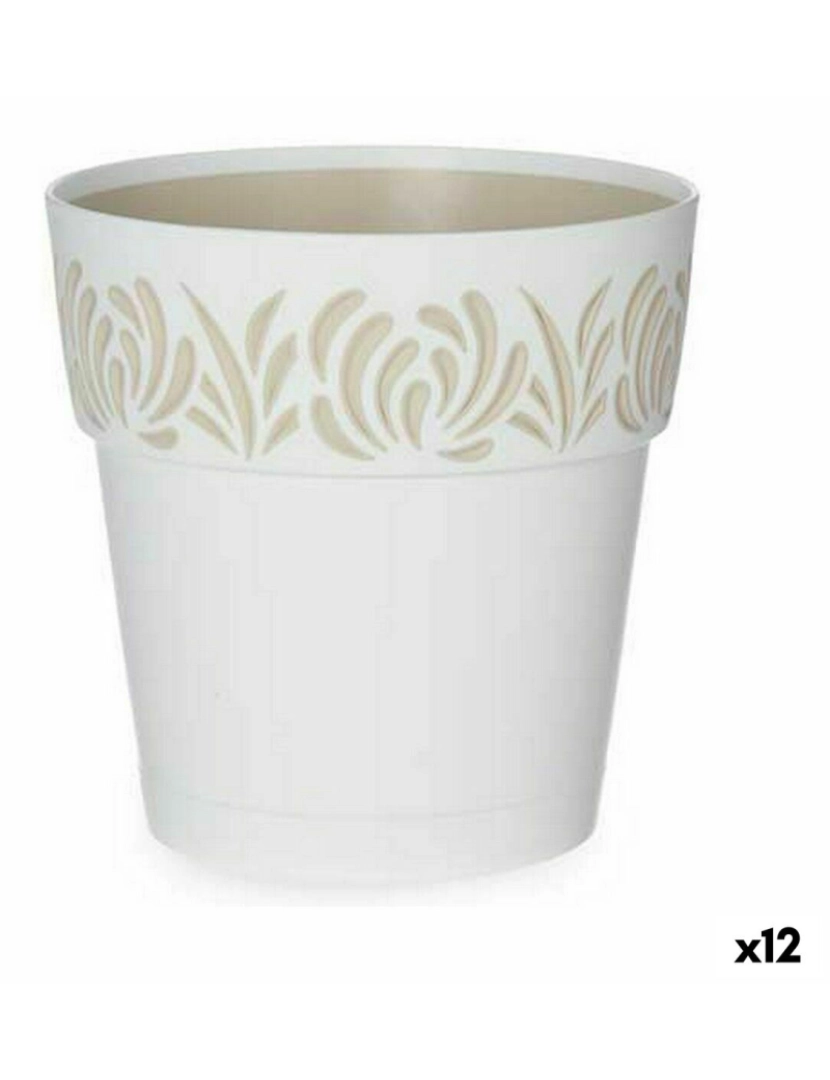Stefanplast - Vaso Autoirrigável Stefanplast Gaia Branco Plástico 15 x 15 x 15 cm (12 Unidades)