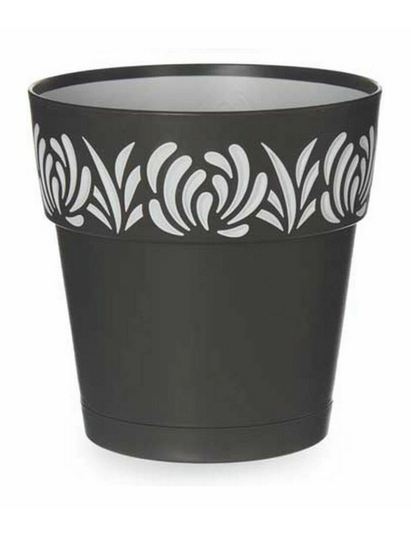 imagem de Vaso Autoirrigável Stefanplast Gaia Antracite Plástico 15 x 15 x 15 cm (12 Unidades)2