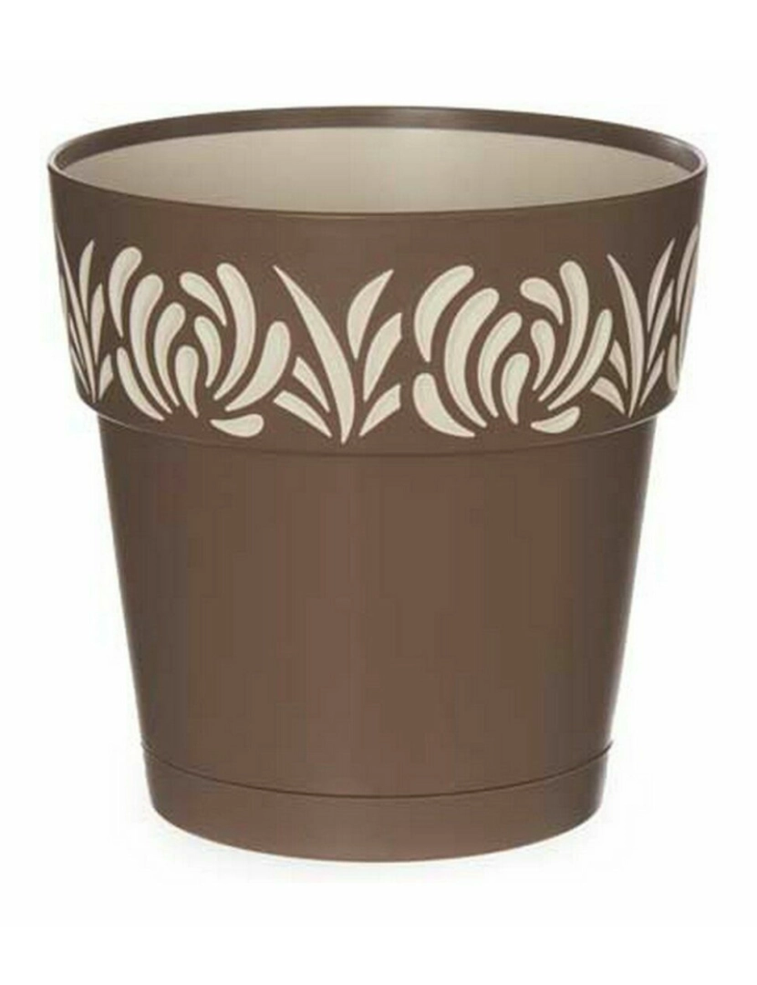 imagem de Vaso Autoirrigável Stefanplast Gaia Castanho Plástico 15 x 15 x 15 cm (12 Unidades)2