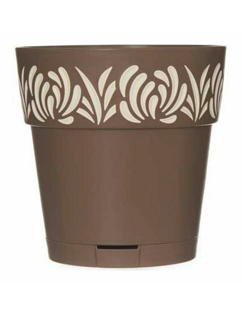 imagem de Vaso Autoirrigável Stefanplast Gaia Castanho Plástico 15 x 15 x 15 cm (12 Unidades)3