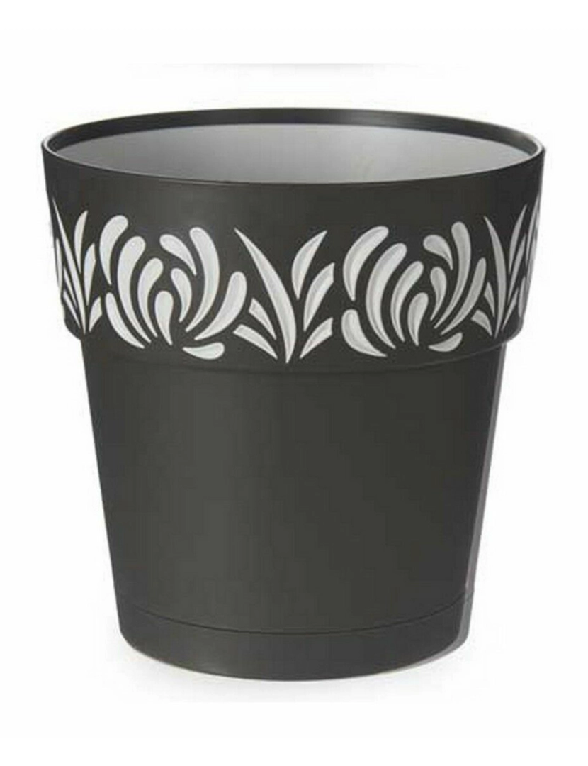 imagem de Vaso Autoirrigável Stefanplast Gaia Antracite Plástico 19 x 19 x 19 cm (12 Unidades)2