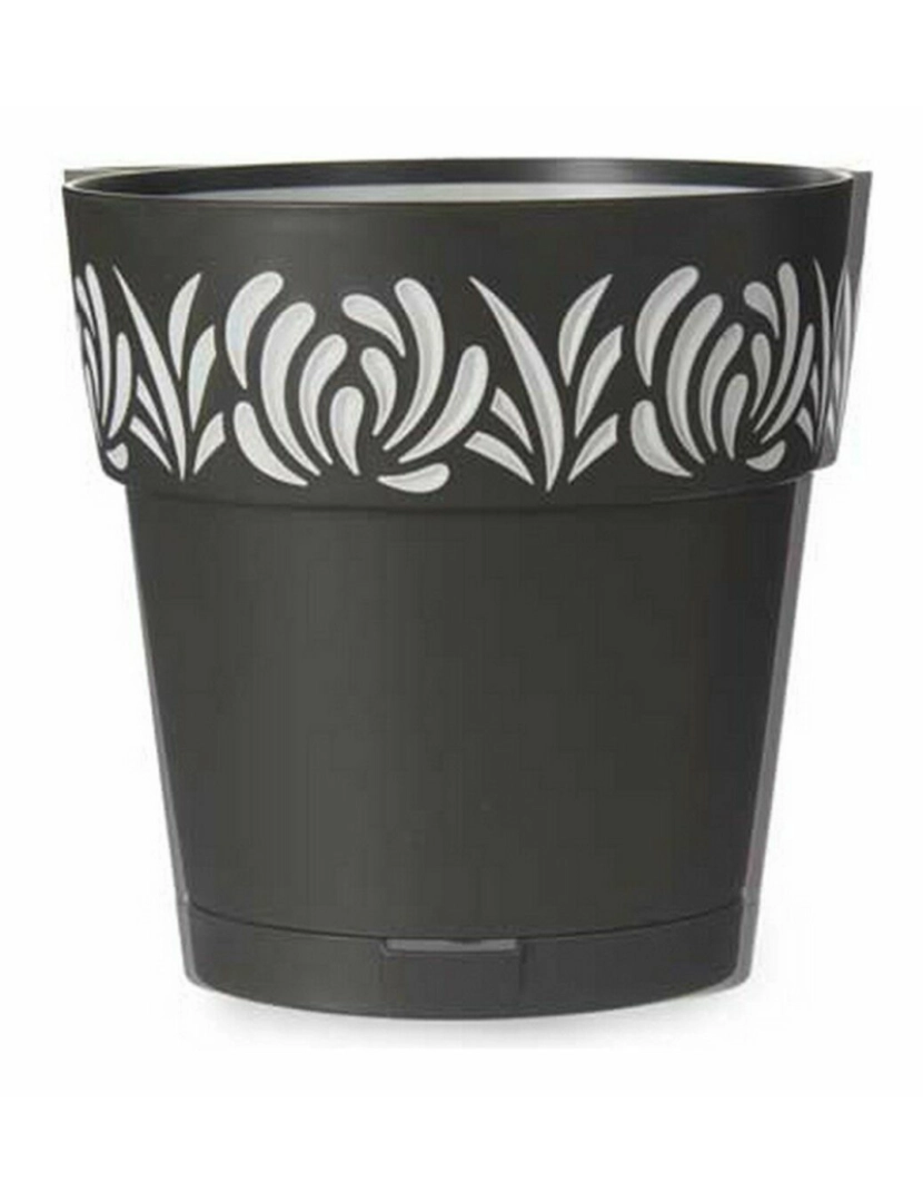 imagem de Vaso Autoirrigável Stefanplast Gaia Antracite Plástico 19 x 19 x 19 cm (12 Unidades)3