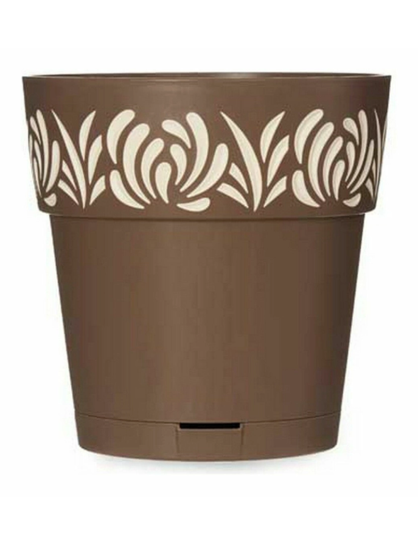 imagem de Vaso Autoirrigável Stefanplast Gaia Castanho Plástico 19 x 19 x 19 cm (12 Unidades)3