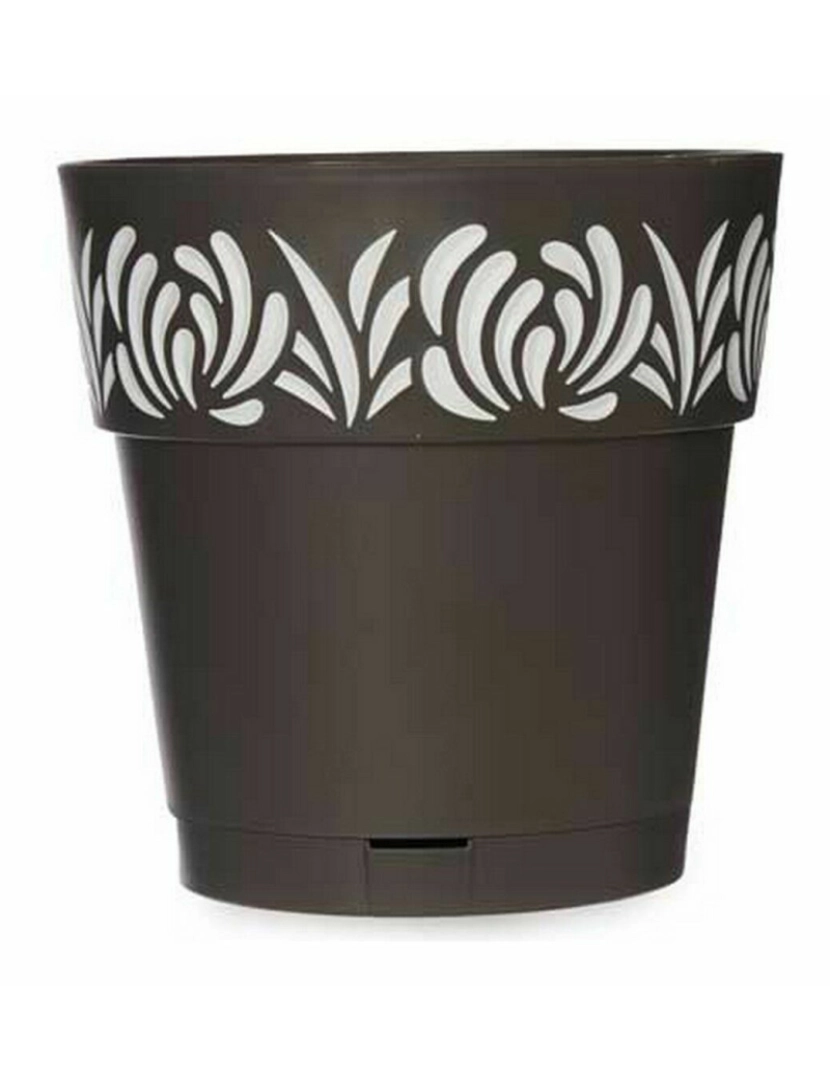 imagem de Vaso Autoirrigável Stefanplast Gaia Antracite Plástico 25 x 25 x 25 cm (6 Unidades)3