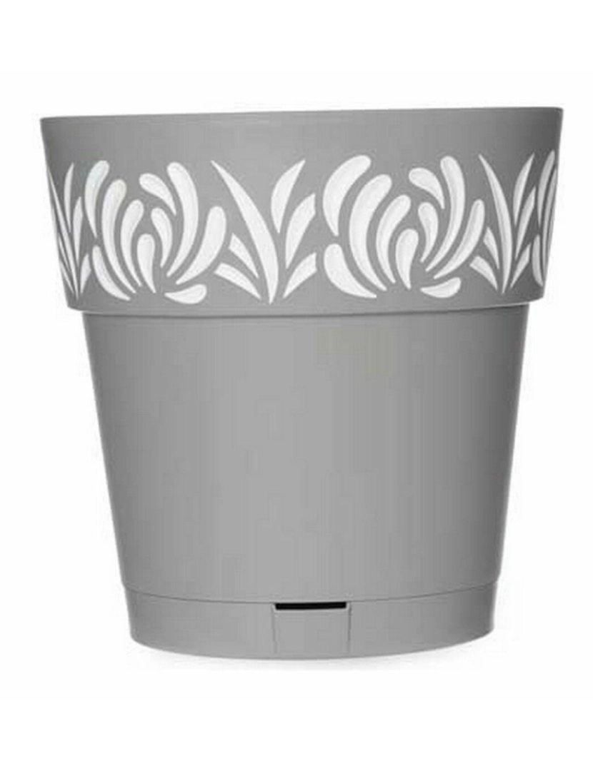 imagem de Vaso Autoirrigável Stefanplast Gaia Cinzento Plástico 25 x 25 x 25 cm (6 Unidades)3