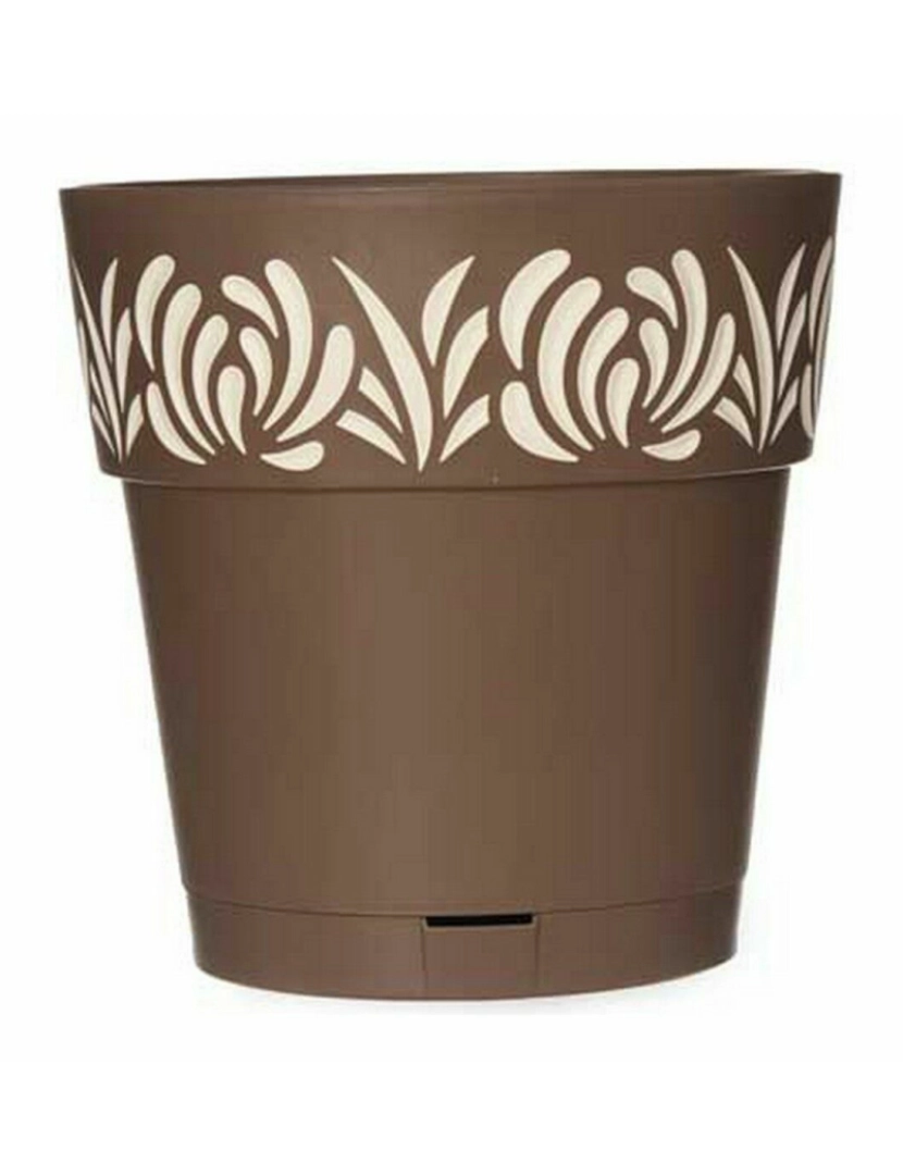 imagem de Vaso Autoirrigável Stefanplast Gaia Castanho Plástico 25 x 25 x 25 cm (6 Unidades)3