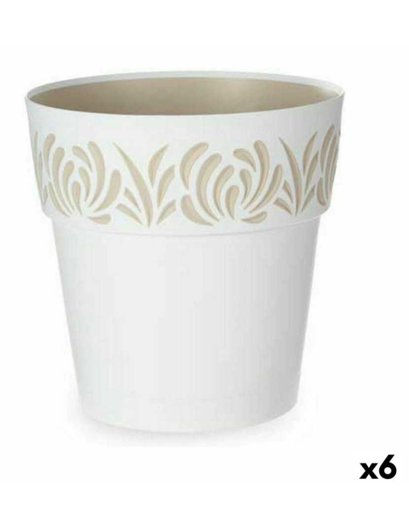 imagem de Vaso Autoirrigável Stefanplast Gaia Branco Plástico 29 x 29 x 29 cm (6 Unidades)1