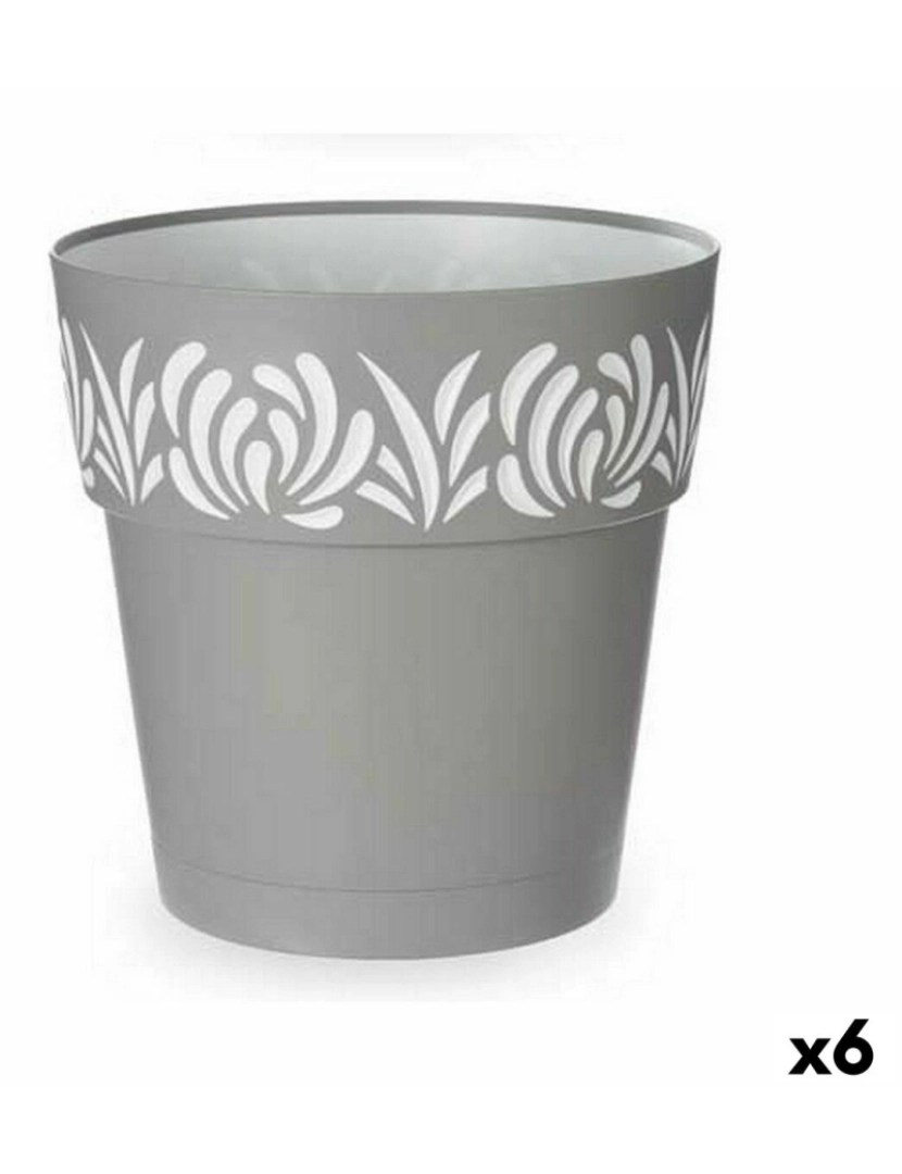 imagem de Vaso Autoirrigável Stefanplast Gaia Cinzento Plástico 29 x 29 x 29 cm (6 Unidades)1