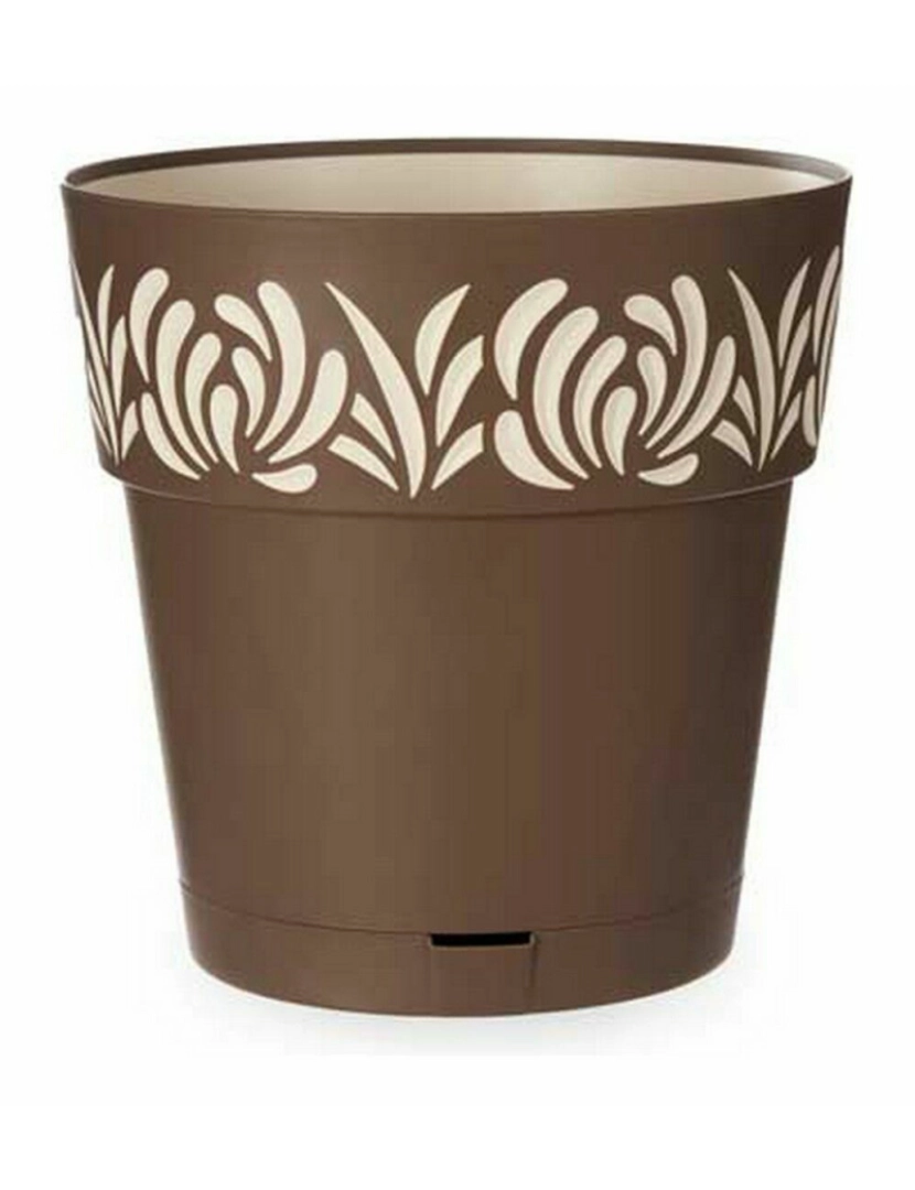 imagem de Vaso Autoirrigável Stefanplast Gaia Castanho Plástico 29 x 29 x 29 cm (6 Unidades)3