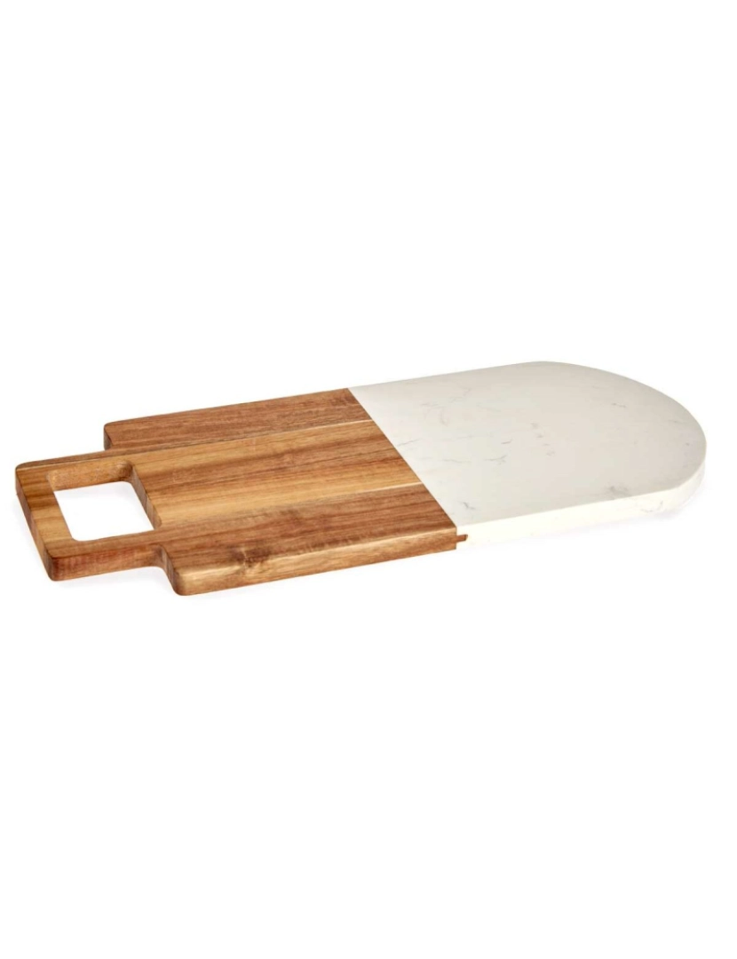 imagem de Tábua de corte Branco Mármore Acácia 18 x 1,5 x 38 cm (8 Unidades)2
