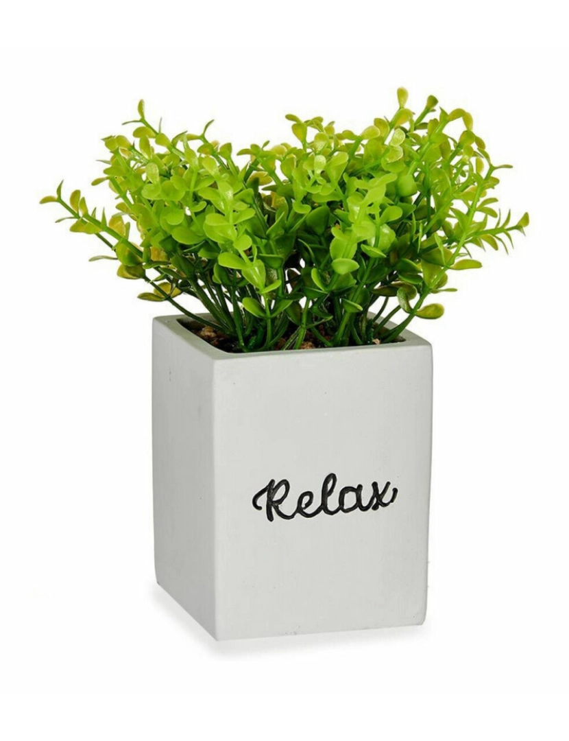 imagem de Planta Decorativa Folhas Pequena Plástico Cimento 13 x 18 x 13 cm (6 Unidades)2